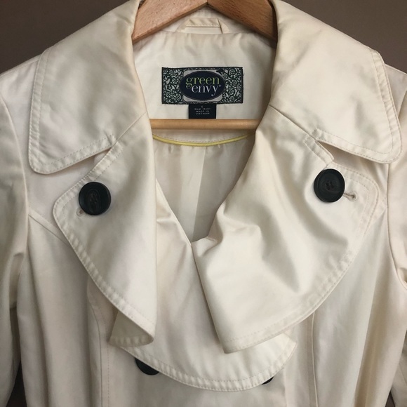 OffWhite Ruffle Lightweight Trench Jacket Small - Picture 2 of 7